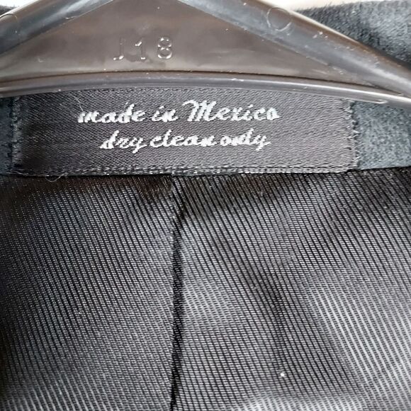 Andrew Fezza 41R Mens Black Suede Look Polyester Blazer Sport Coat Jacket - Picture 9 of 11